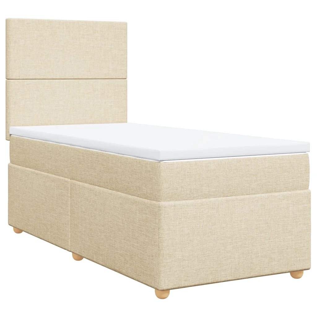 Giroletto a Molle con Materasso Crema 90x200 cm inTessuto 3291161