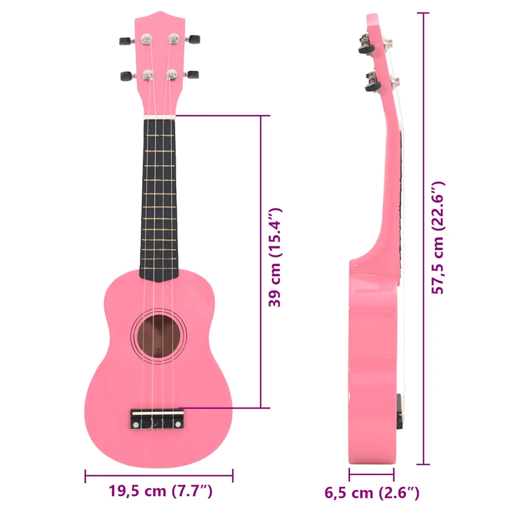 Set Ukulele Soprano con Borsa per Bambini Rosa 23" CFW3442641