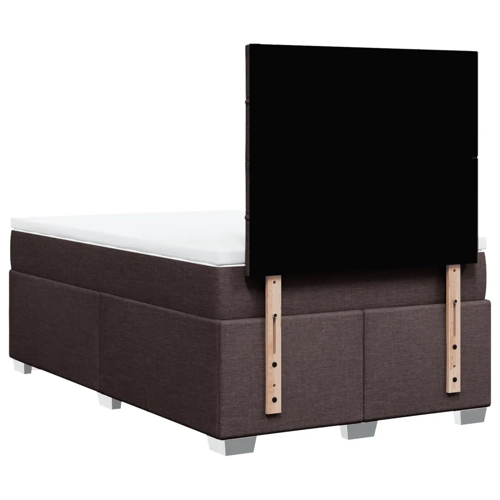 Giroletto a Molle con Materasso Marrone Scuro 120x200cm Tessuto 3290465