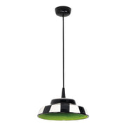 Circus Lampada a Sospensione LED Design in Ceramica Verde, Diametro 24 cm, Altezza 300 cm, Illuminazione CRI 90, Sorgente LED 8W, Luce Calda 3000K