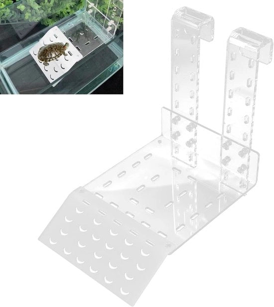 Piattaforma climatica innovativa - Disegno innovativo - Piattaforma in acrilico - Piattaforma solare - Accessori di sostegno - Piattaforma per rettili acquario - Ambiente stimolante - Piattaforma per rettili