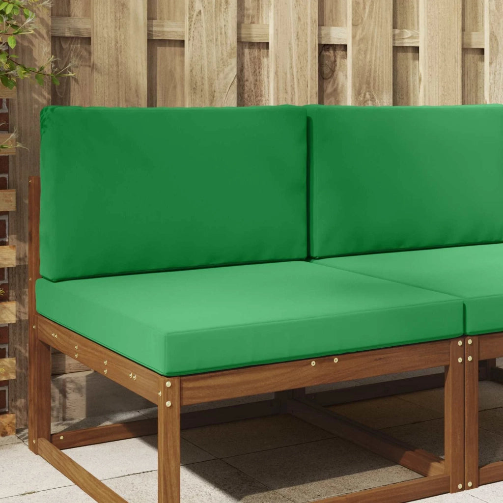 Cuscino per divano da esterno 2 pz | Cuscini per sedie Verde Poliestere