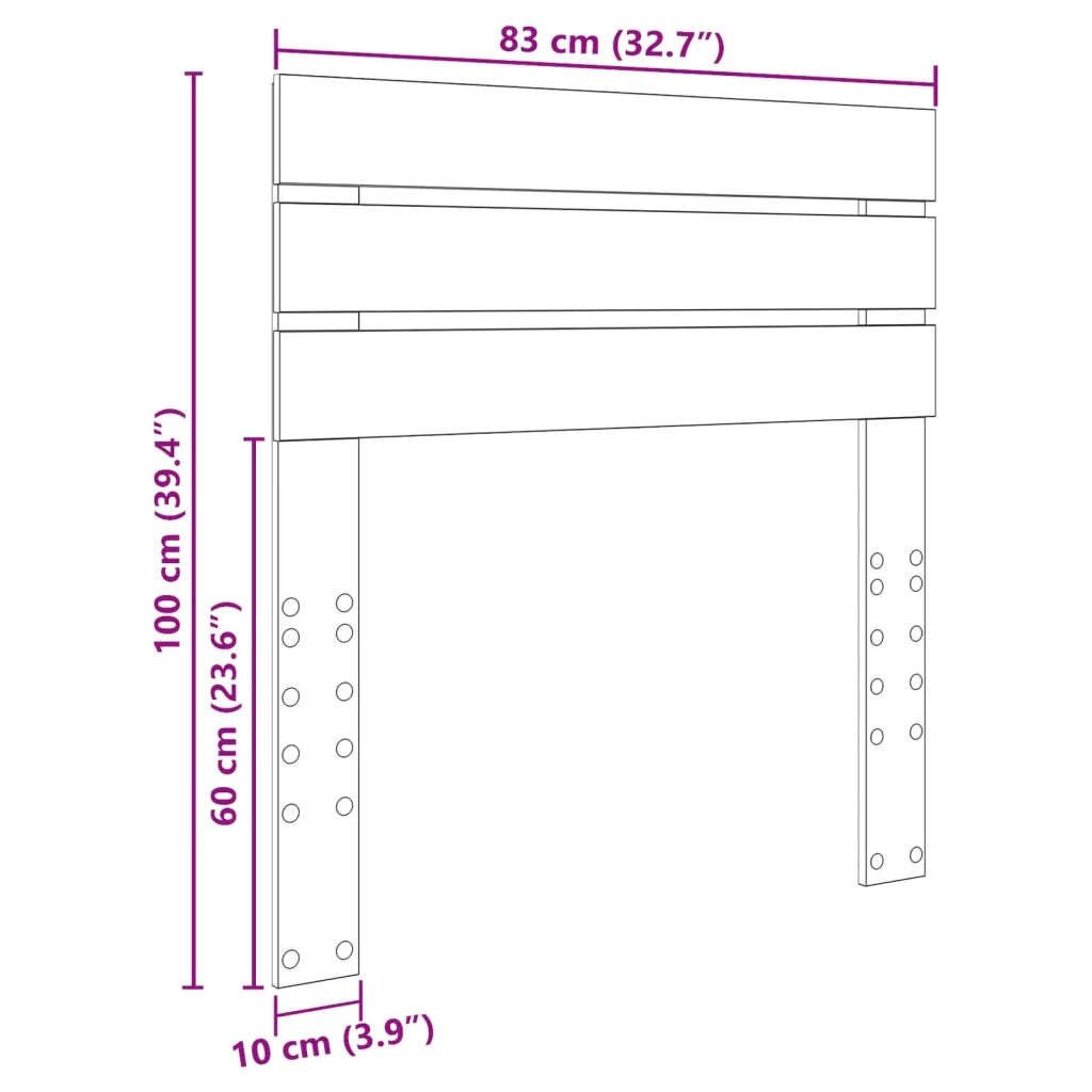 Testiera | Testata Grigio cemento Legno multistrato