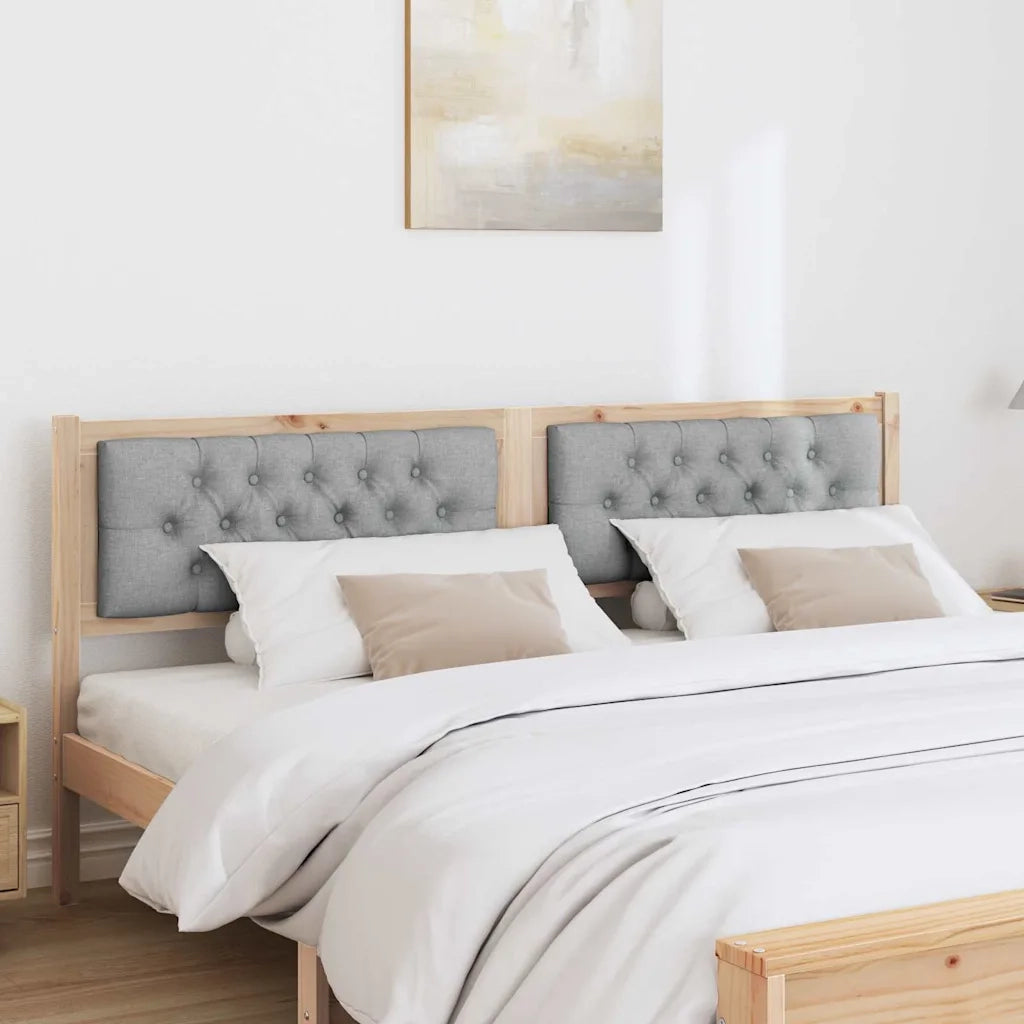 Testiera-Testata-Testiera Decorativa Marrone e grigio chiaro 180 cm Legno di pino massello