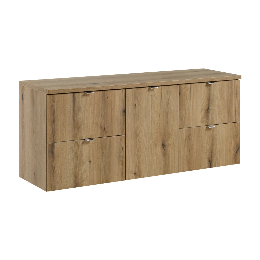 Set mobili bagno 140 cm con piano Nova Oak 140 x 1401 x 40 cm