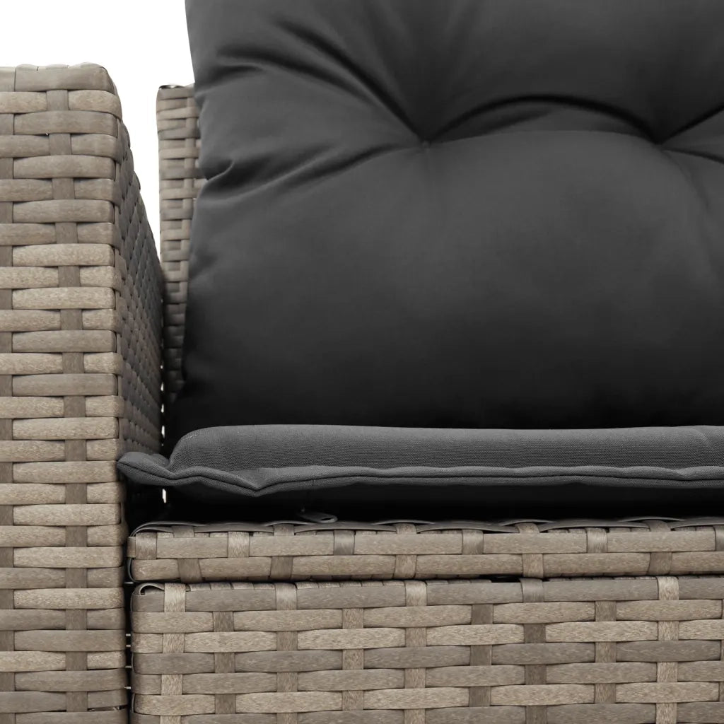 Divano da Giardino con Cuscini 2 Posti-Sofa da Giardino-Divano da esterno Grigio in Polyrattan 762366