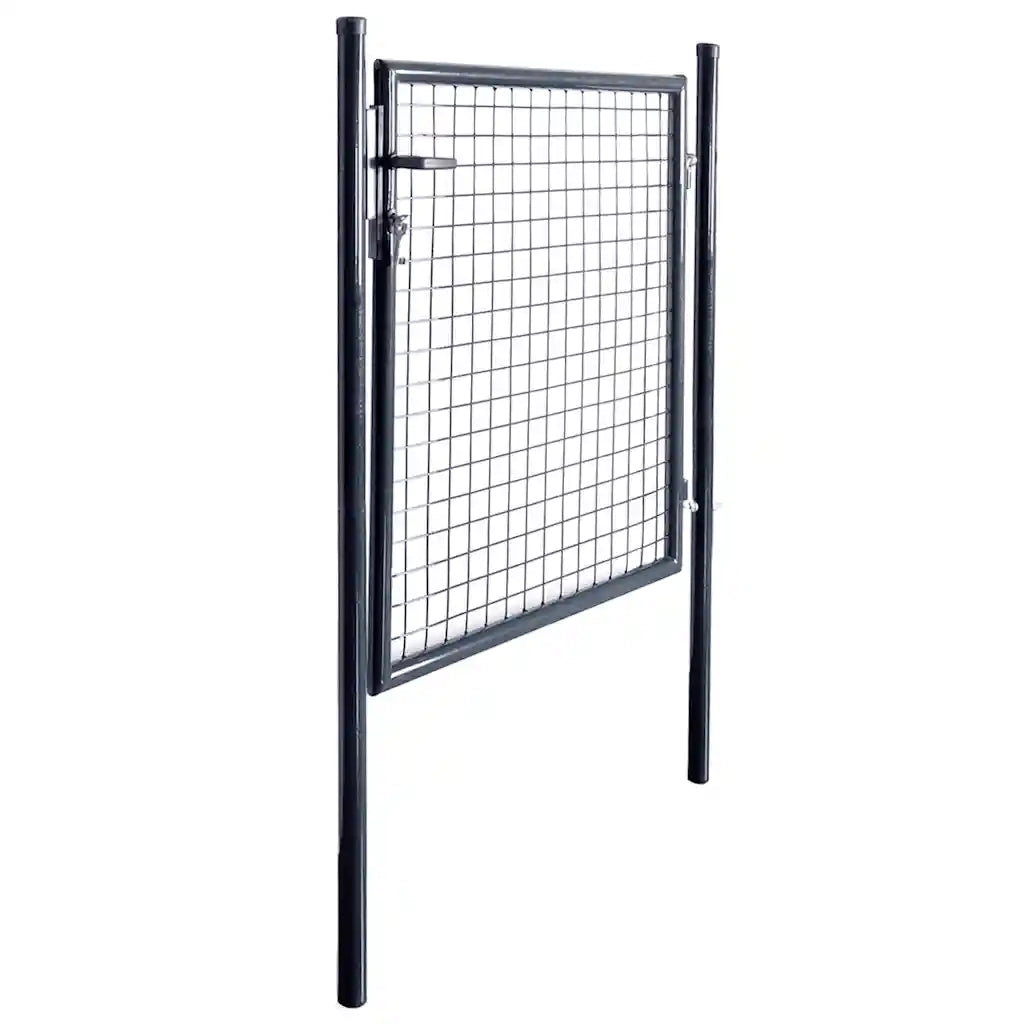 Cancello da Giardino in Rete di Acciaio Zincato 100x100 cm Grigio CFW1513758
