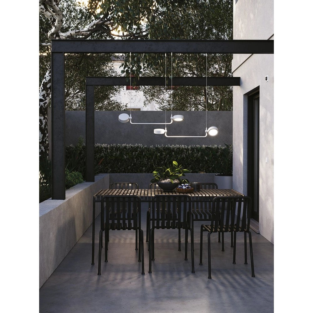 Zafferano Super O Lampada a led a sospensione Nera ricaricabile e dimmerabile