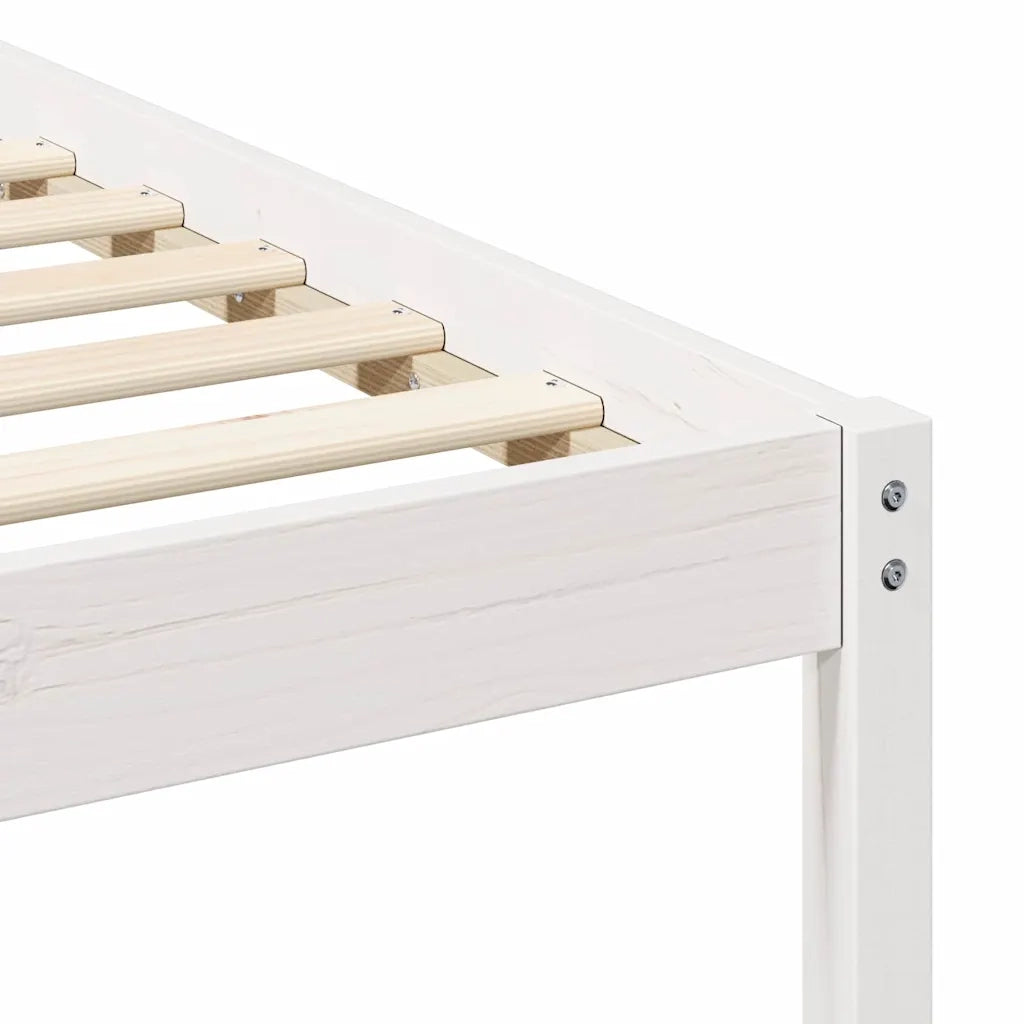 Struttura del letto-Giroletto-Rete del Letto Bianco 150 x 200 cm Pino massello 564766