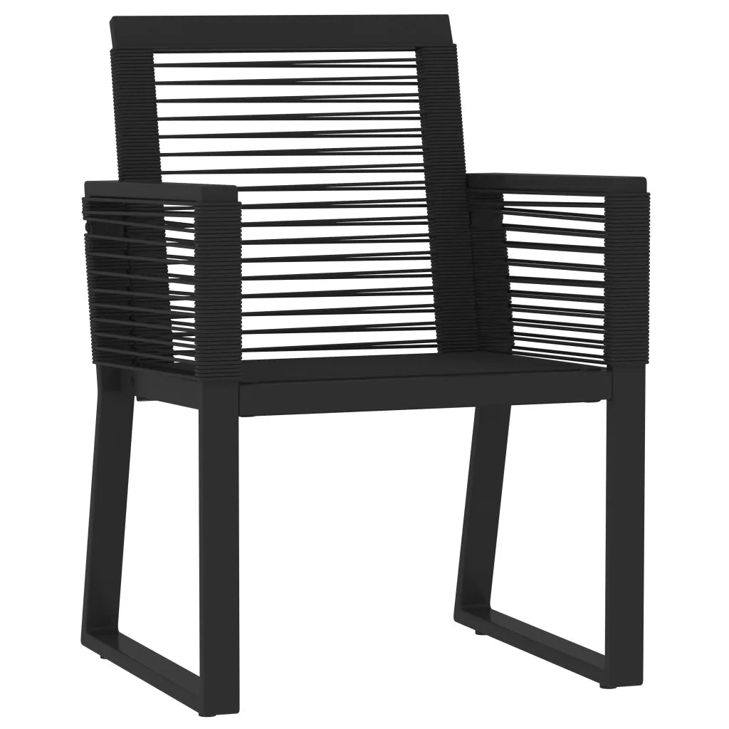 Set Mobili da Pranzo per Giardino 7 pz Nero 3099152