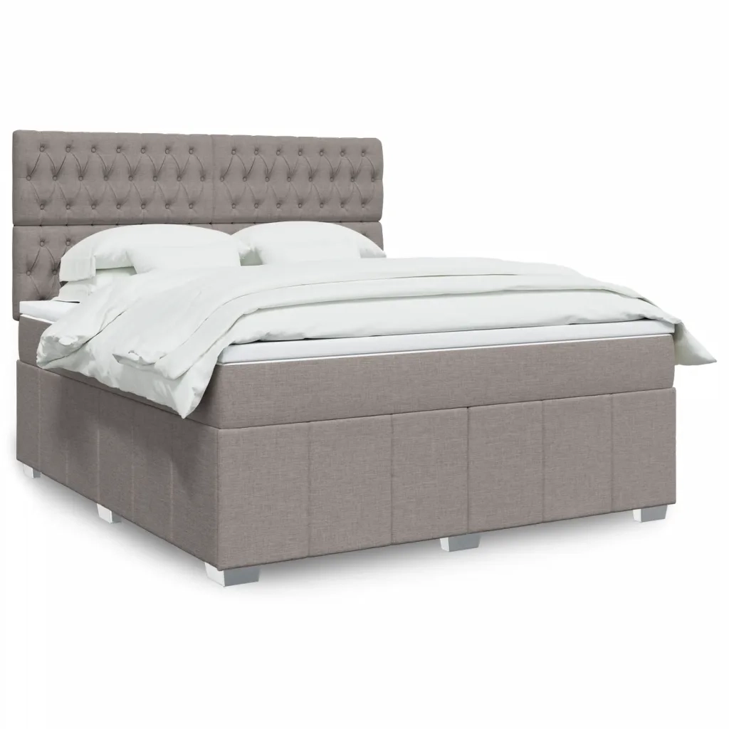 Giroletto a Molle con Materasso Tortora 180x200 cm in Tessuto 3294058