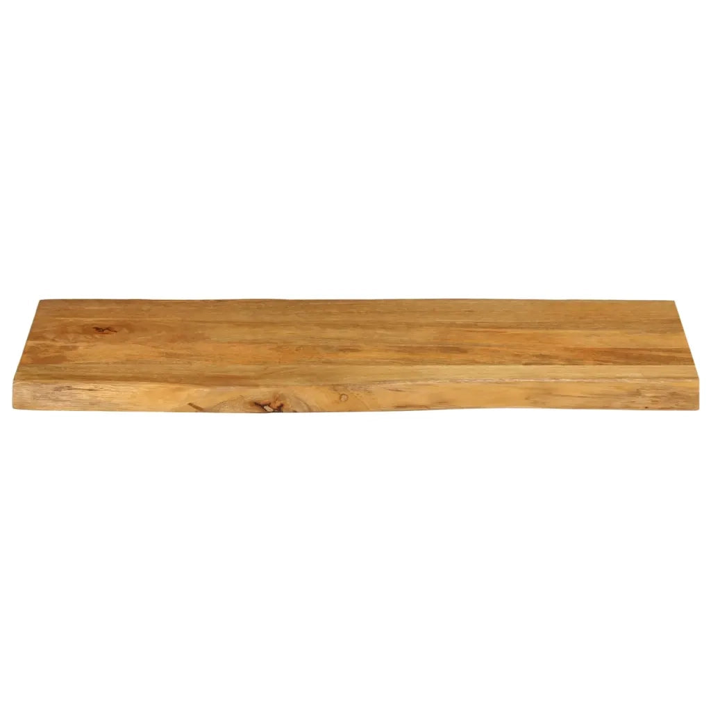 Piano Tavolo 90x40x2,5 cm Bordi Vivi in Legno Massello di Mango 370755