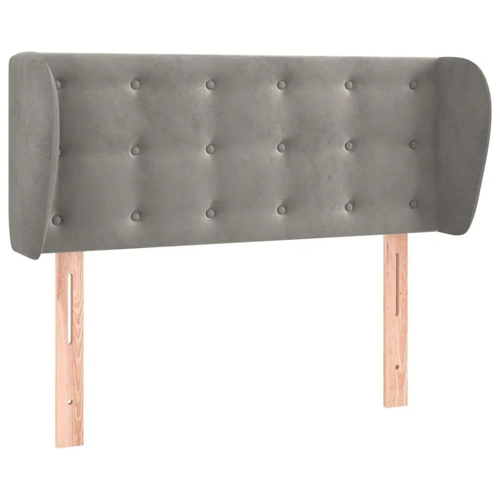Testiera ad Orecchio Grigio Chiaro 83x23x78/88 cm in Velluto 3117608