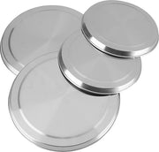 4 copie coperture in acciaio inossidabile per piano cottura, piastre di protezione in argento per cucina, forno, piano cottura elettrico, 2 pezzi da 21 cm e 2 pezzi da 17 cm, altezza 1,5 cm
