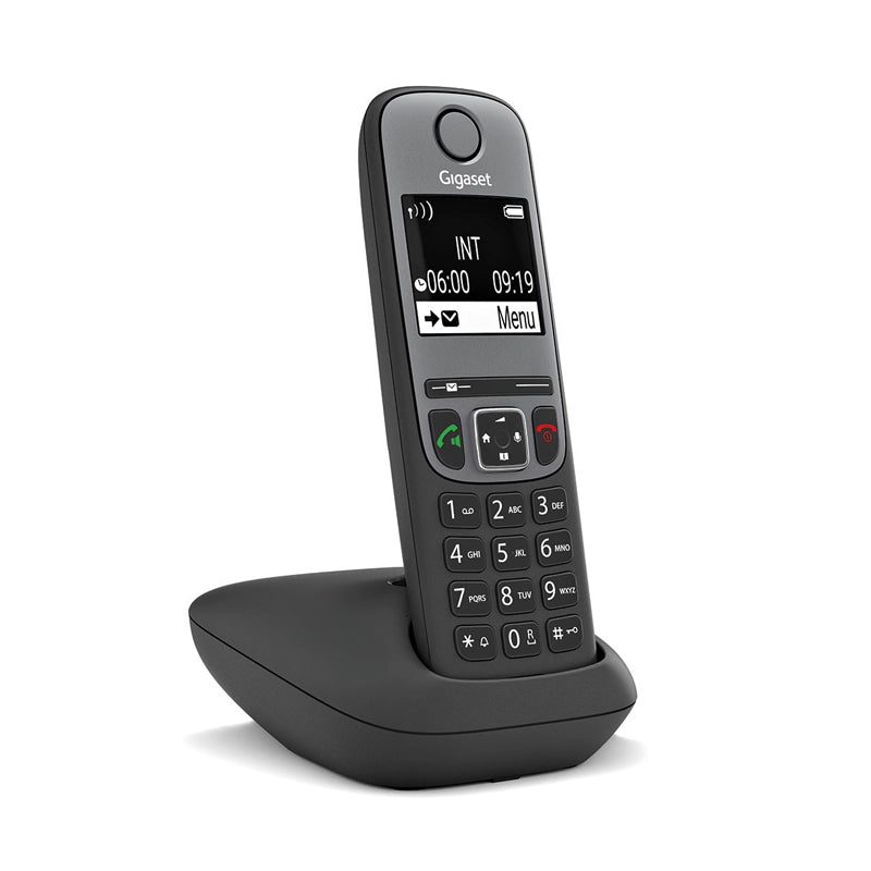Telefono cordless dect gap as690 grey black
