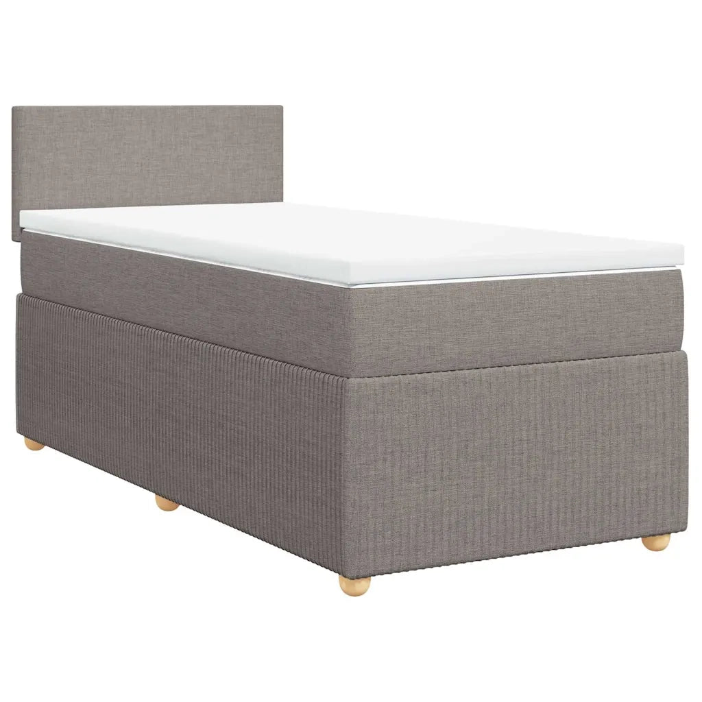 Giroletto a Molle con Materasso Tortora 90x190 cm in Tessuto 3289608