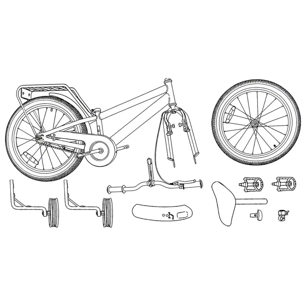 Bicicletta per Bambini | Bici per bambini 16 Pollici per bambini di 4-6 anni