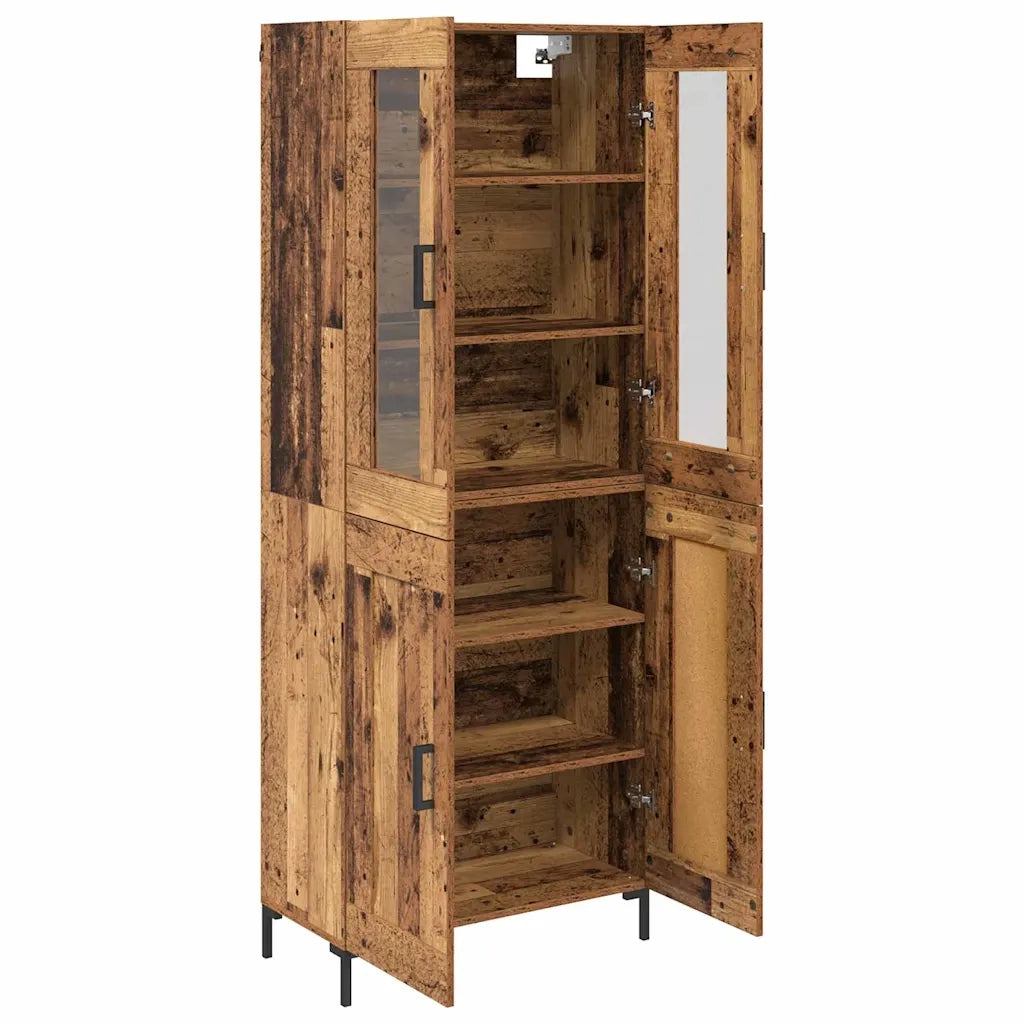 Credenza 2 pz | Madia | Buffet da pranzo | Armadio da pranzo Legno vecchio Legno multistrato