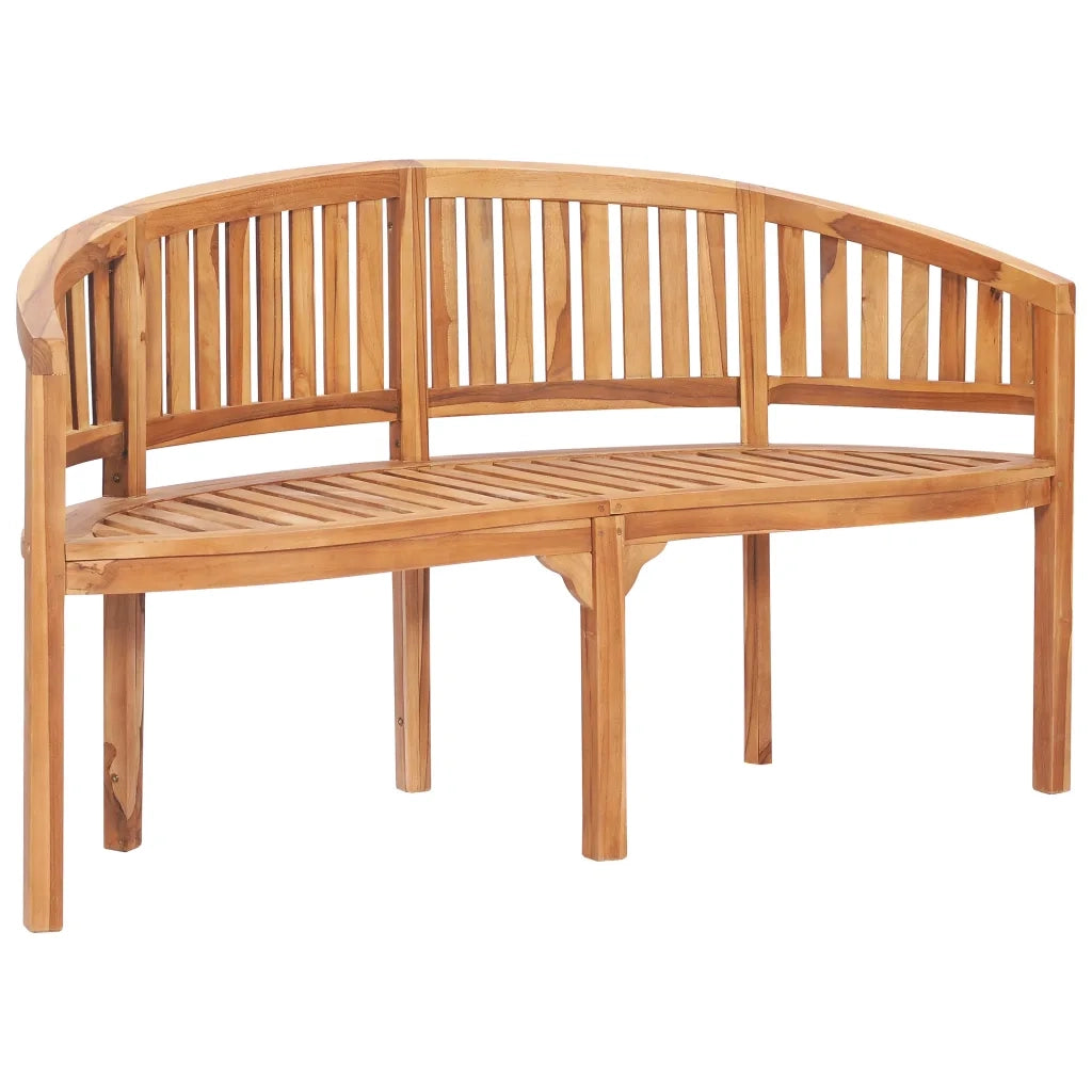 Set Salotto da Giardino 5 pz Design Curvo in Massello di Teak 3059965