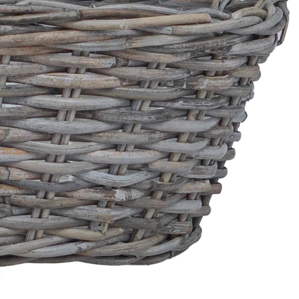 Cesto per Piante con archiviazione 2 pcs Grigio Rattan Lacak 42020963