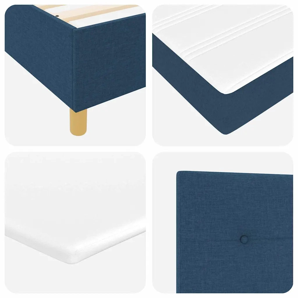 Letto a molle con materasso Blu 200 x 90 cm Tessuto 3340738
