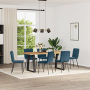 Sedie da Pranzo 6 pz Blu in Velluto 3315589
