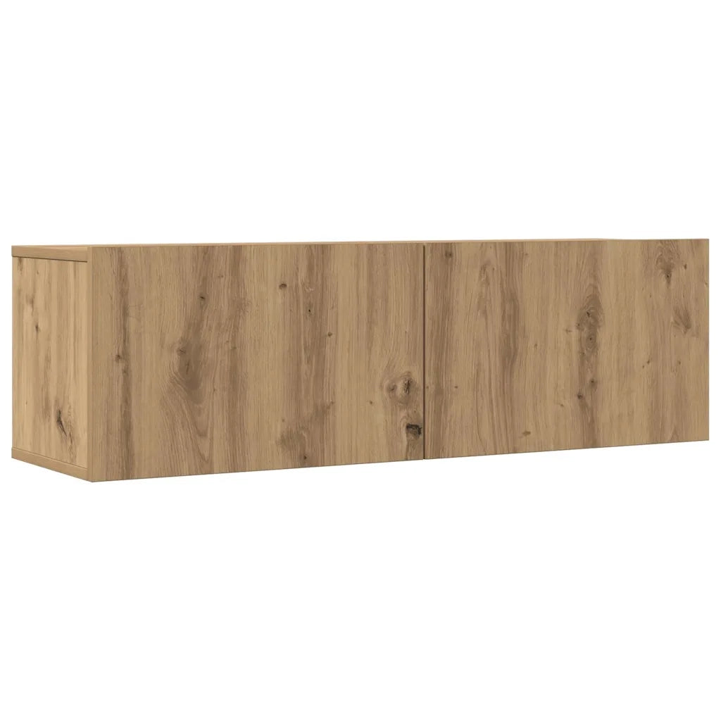 Mobili TV a Parete 2pz Rovere Artigianale 100x30x30 cm 857018