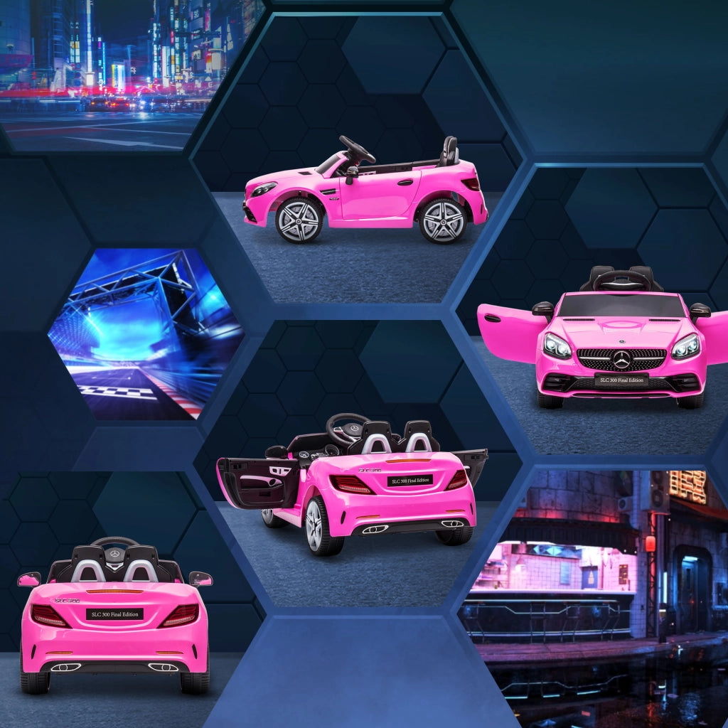 Auto Bambini Mercedes SLC 300 Elettrica 12V ¨C Zephmum ¨C Rosa con Telecomando