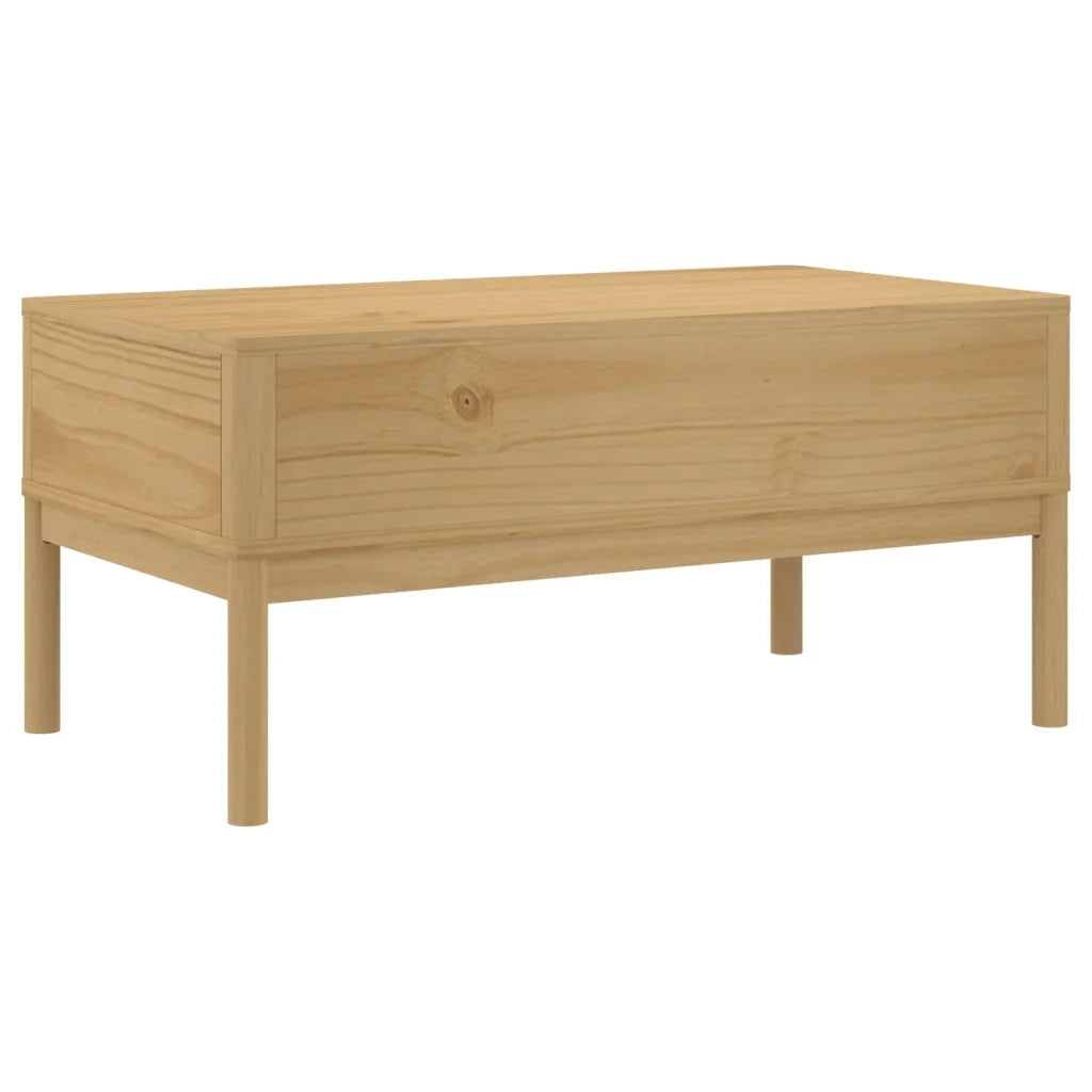 Tavolino FLORO Marrone Cera 99x55,5x45 cm in Legno di Pino 374017