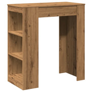 Tavolo Bar con Rastrelliera Rovere 95x47x103,5 cm Multistrato