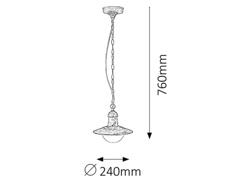 Lampada a sospensione Rabalux Oslo E27 bianco anticato