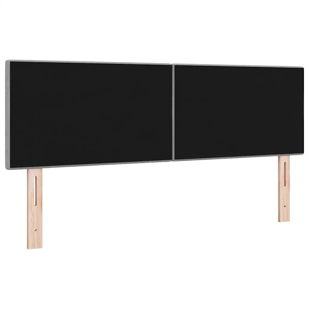 Testiera | Testata LED con strisce LED Grigio chiaro 160 cm Tessuto