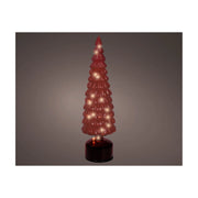 Albero Rosso Rotante c/LED d11x39cm