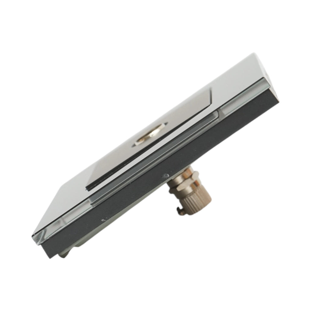 Presa TV da incasso nera con cornice in vetro 86x86mm