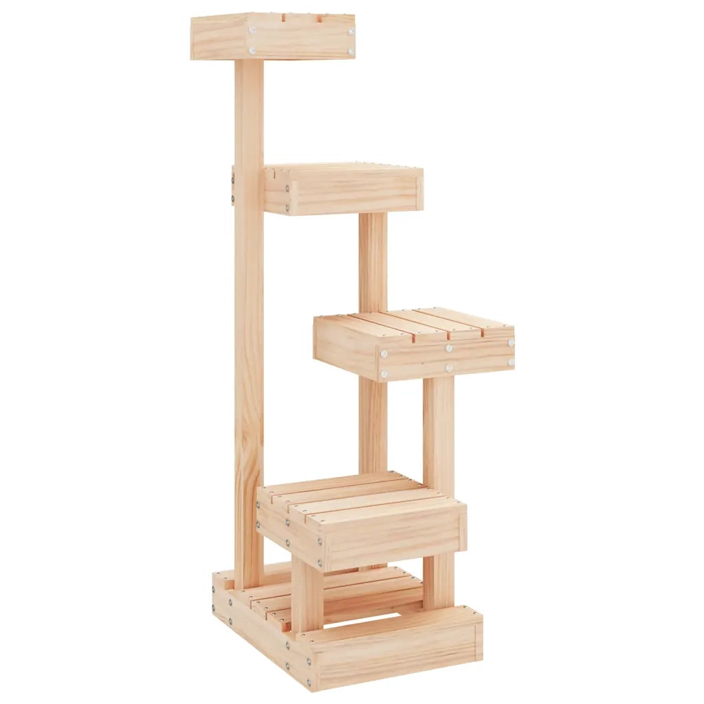 Albero per Gatti 45,5x49x103 cm in Legno Massello di Pino CFW4715949