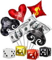 Decorazioni da Festa a Tema di Las Vegas - 10 pezzi - Festa di Poker - Decorazioni per Festa di Casino - Decorazioni per Festa di Poker - Decorazioni per Festa con Dadi - Decorazioni per Festa di Las Vegas