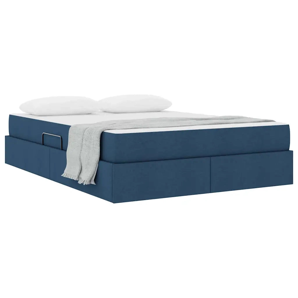 Letto con contenitore e materasso Blu 140 x 200 cm Poliestere 3399669