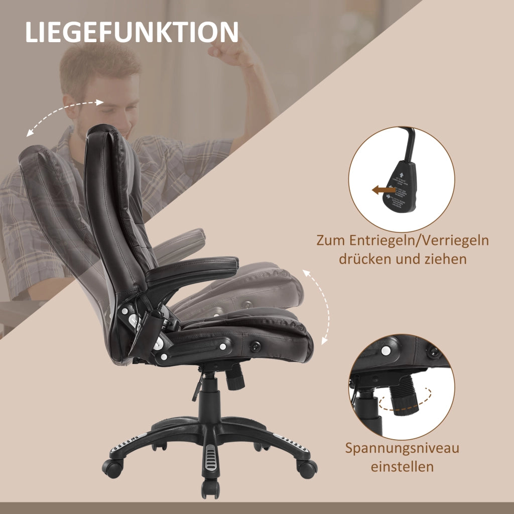 SEDIA DA UFFICIO massaggiante 54 cm marrone in plastica