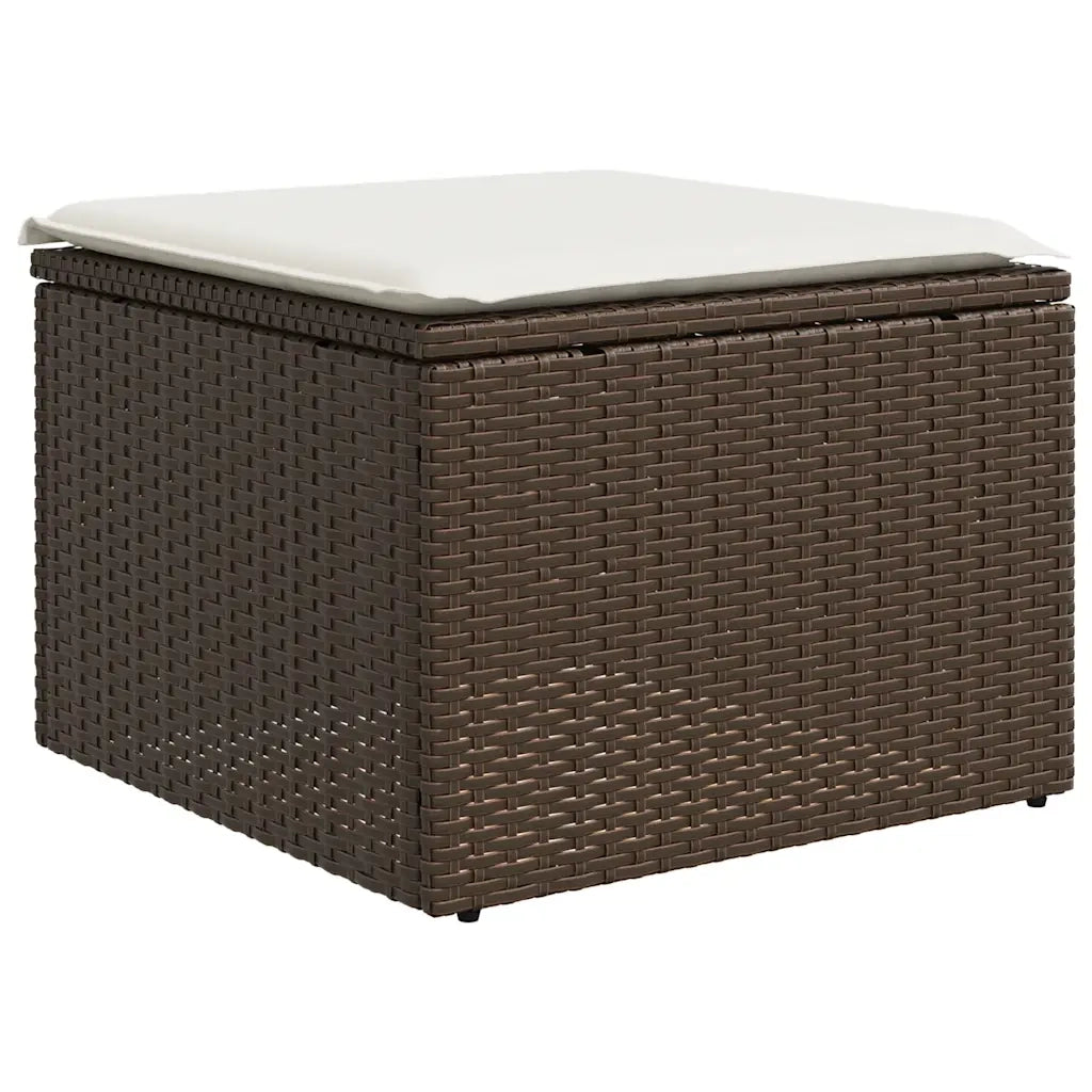 Set Divano da Giardino 6 pz con Cuscini Marrone in Polyrattan 3222862