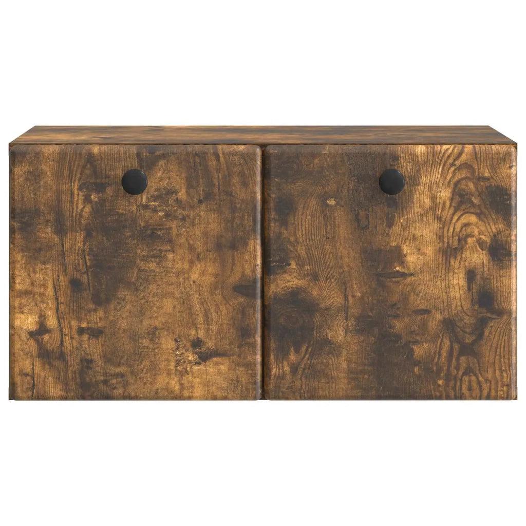 Mobile Porta TV da Muro-Credenza per TV sospesa 59,5 x 31 x 30 cm Rovere Fumo