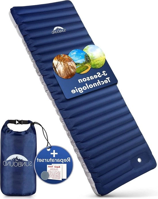 Matrimoniale piastra di supporto per tende con isolamento 12 cm - miglior comfort di sonno - piastra di supporto per tende gonfiabile con pompa integrata - ideale per campeggio road trip tende esterne