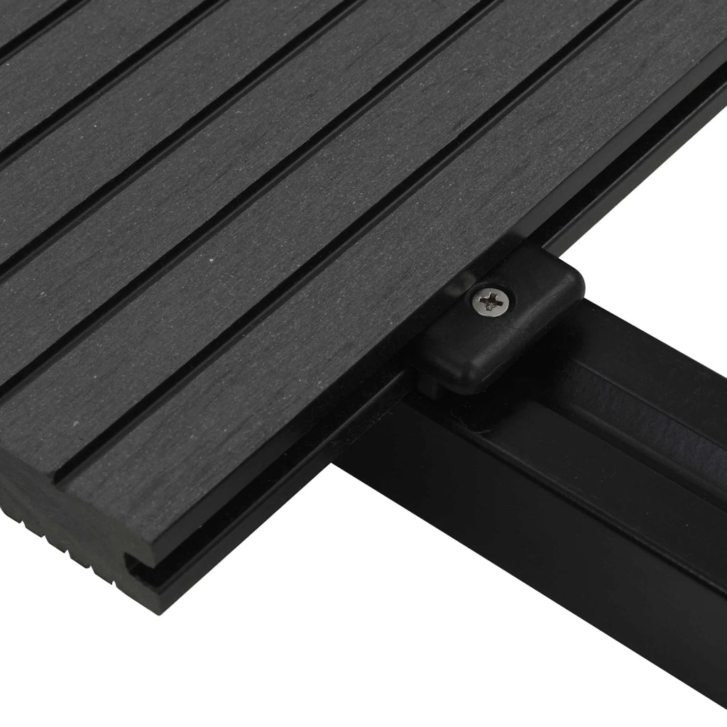 Tavola da decking 40 pcs Nero WPC 3444771