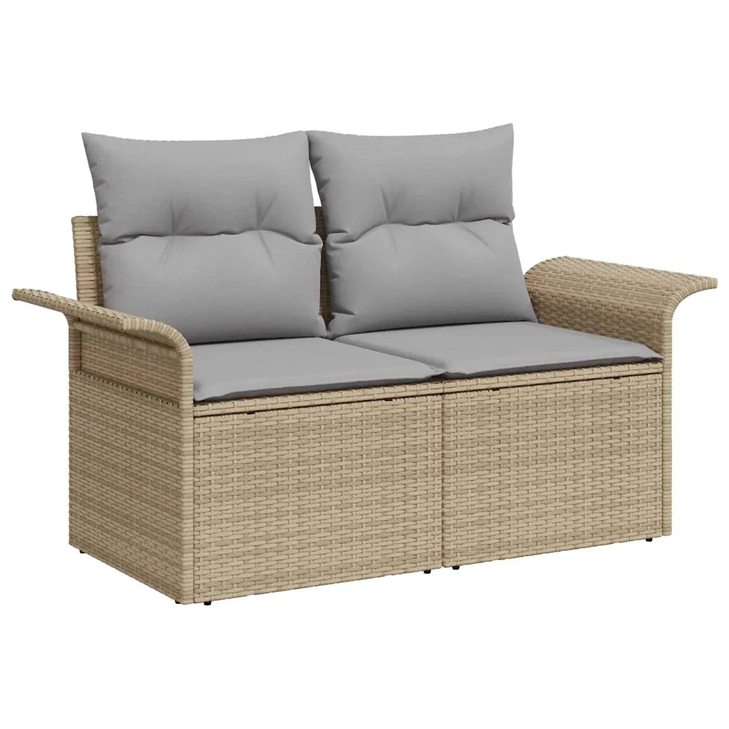 Set Divano da Giardino con cuscino beige e grigio chiaro 3349314