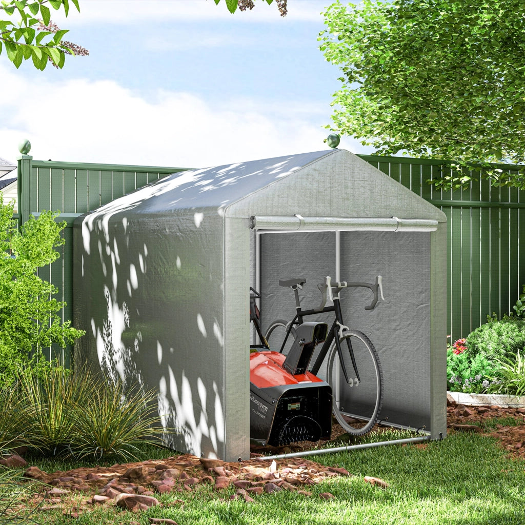 Tenda da giardino per biciclette ¨C Minimal ¨C 160x220x170 cm grigio chiaro impermeabile anti-UV