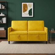 Divano con Storage Giallo 152 x 78 x 87 cm Poliestere 42036940