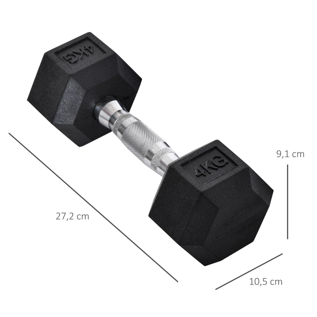 Set Hantel 2 Pezzi ¨C Minimal ¨C 2x4 kg, Ghisa, Impugnatura Zigrinata