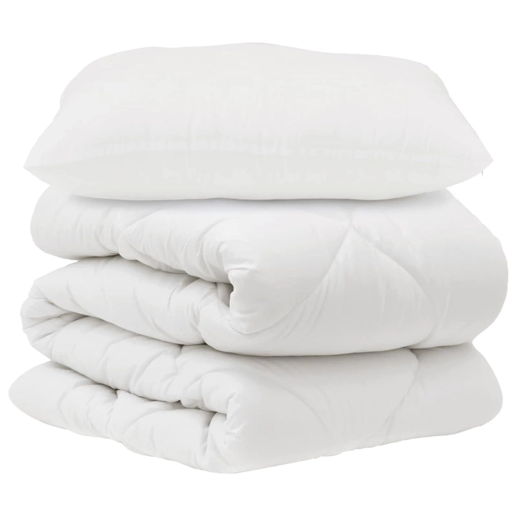 Set di Piumoni con cuscino 2 pcs Bianco Microfibra 3376721