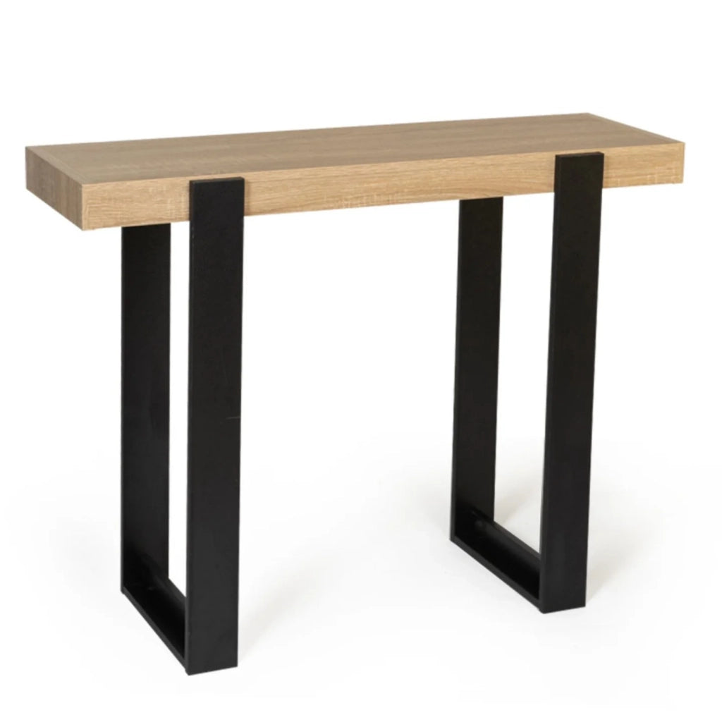 IDMarket - Consolle PHOENIX legno e nera