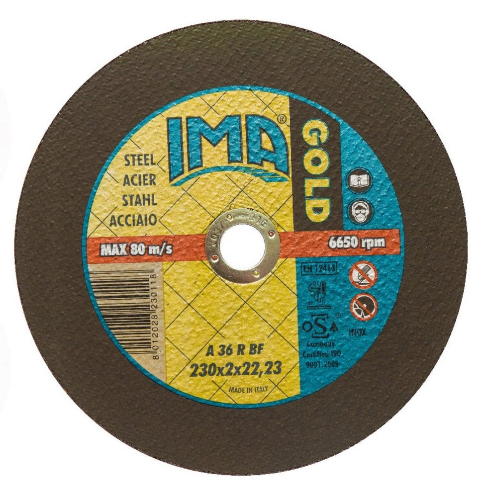 50pz disco per ferro ima diametro mm 230x2x22 cod:ferx.5564