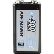 BATTERIA ricaricabile 9V ANSMANN NIMH 300 mAh 1pz